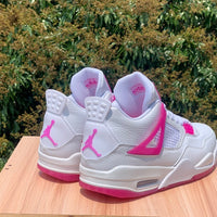 Mid Top Sneakers, White Pink Colorway, Lace Up Design, Casual Gift for Sneaker Fans