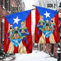 Los Tres Reyes Magos Yard Flag, Three Kings Puerto Rico Flag Garden Flag, Puerto Rican Christmas Outdoor Flag, Double-Sided Lawn Decor