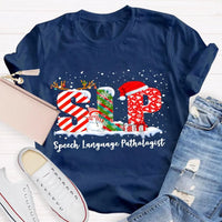 Speech Language Pathologist Tee, SLP Snowman Christmas Shirt, Holiday Speech Therapist T-Shirt, Winter SLP Graphic Tee, Speech Therapy Present