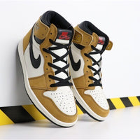 High Top Sneakers, Yellow White Colorway, Lace Up Design, Casual Gift for Sneaker Fans