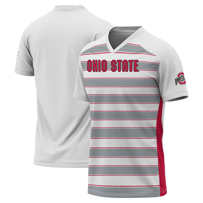 #1 Ohio State Buckeyes Lightweight Soccer Fashion Jersey - White