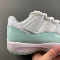 Low Top Sneakers, White Green Colorway, Lace Up Design, Casual Gift for Sneaker Fans