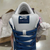 Low Top Sneakers, Blue White Colorway, Lace Up Design, Casual Gift for Sneaker Fans