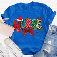 Festive Holiday Nurse Shirt, Christmas School Nurse T-Shirt, Adorable Winter Medical Graphic Tee, School Nursing Staff Appreciation Tee Present