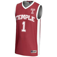 #1 Temple Owls Lightweight Basketball Jersey - Red
