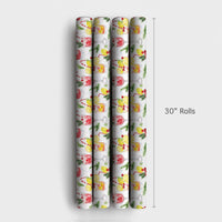 Festive Holiday Drink Gift Wrap, Christmas Cocktail Wrapping Paper, Watercolor Winter Cocktail Wrapping Paper, Xmas Party Gift Wrap Roll