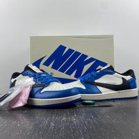 Low Top Sneakers, Blue White Black Colorway, Reverse Hook Design, Lace Up Design, Casual Gift for Sneaker Fans