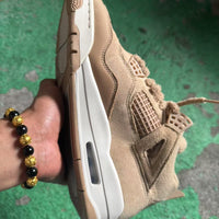 Mid Top Sneakers, Beige White Colorway, Lace Up Design, Casual Gift for Sneaker Fans