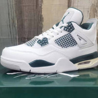 Mid Top Sneakers, White Green Colorway, Lace Up Design, Casual Gift for Sneaker Fans