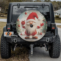 Holiday Winter Gnome Wheel Cover, Christmas Gnome Spare Tire Cover, Festive Xmas Tire Protector, Waterproof Seasonal Decor for Jeep SUV