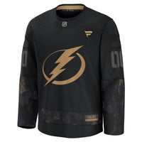 Tampa Bay Lightning Black 2024 Military Appreciation Custom Practice Jersey