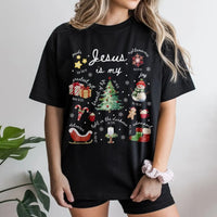 Christian Christmas Shirt, Jesus Is My Greatest Present T-Shirt, Bible Verse Tree Graphic Tee, Faith Holiday T-Shirt, Religious Believer Present