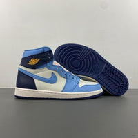 High Top Sneakers, White Blue Colorway, Lace Up Design, Casual Gift for Sneaker Fans