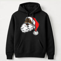 African American Santa Sweatshirt, Black Santa Claus Hoodie, Black Santa Christmas Hoodie, Retro Melanin Holiday Hoodie, Festive Winter Present