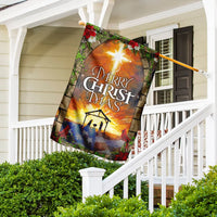 Star of Bethlehem Scene Yard Banner, Merry Christmas Nativity Garden Flag, Double Sided Holiday Flag, Religious Lawn Decor Present