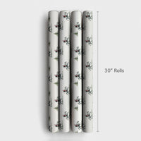 Vintage Horseback Gift Wrap, Equestrian Santa Wrapping Paper, Horse Lover Christmas Wrapping Paper, Holiday Gift Wrap