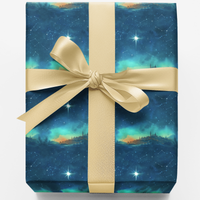 Celestial Stars Wrapping Paper, Night Sky Constellation Christmas Wrapping Paper, Holiday Gift Wrapping Paper, Winter Birthday Present Wrap