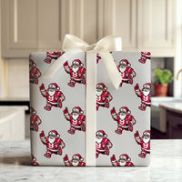 Number 9 Jersey Gift Wrap, Football Santa Wrapping Paper, Christmas Football Wrapping Paper, Holiday Santa Wrapping Paper, Sports Fan Wrap