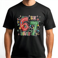 Festive Holiday Lights Graphic Shirt, 67 Birthday Christmas T-Shirt, Humorous Xmas Party Tee, Winter Birthday Shirt for Kids and Adults