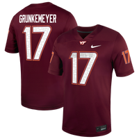 Ethan Grunkemeyer Virginia Tech Hokies Home Game Jersey - Maroon
