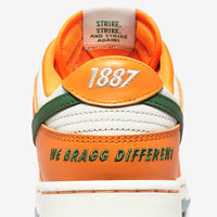 Low Top Sneakers, White Orange Colorway, Lace Up Design, Casual Gift for Sneaker Fans