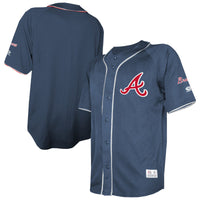 Atlanta Braves Navy Team Color Full-Button Fashion Jersey