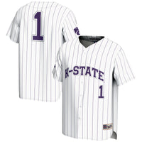 #1 Kansas State Wildcats Lightweight Baseball Jersey - White