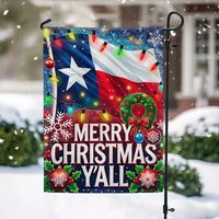 Southern Holiday Garden Flag, Merry Christmas Y'all Texas Garden Flag, Double-Sided Xmas Yard Flag, Lone Star State Decor Present