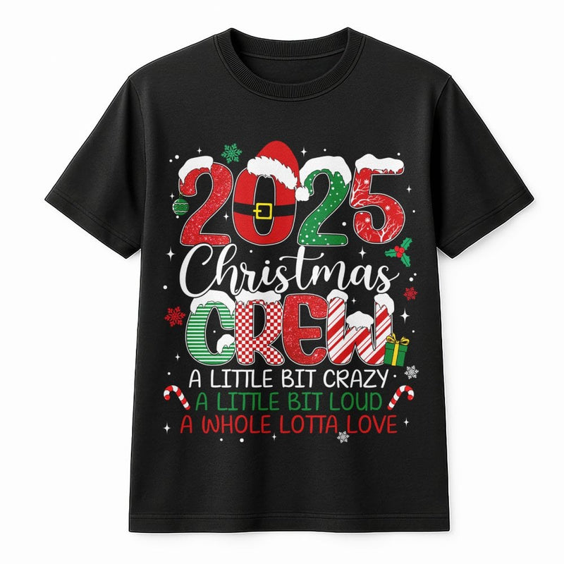 Matching Family Holiday Graphic Tee, 2025 Christmas Crew T-Shirt, Humorous Xmas Group Vacation Shirt, Festive Holiday Party Top