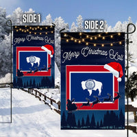 Merry Christmas Yall Yard Flag, Wyoming State Flag Christmas Garden Flag, Double-Sided Wyoming Holiday Flag, Rustic Lawn Banner Decor