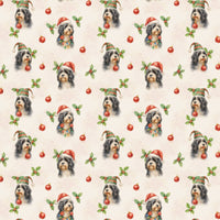 Festive Dog Holiday Wrapping Paper, Bearded Collie Christmas Wrapping Paper, Adorable Puppy Gift Wrapping Paper, Dog Lover Present Supplies