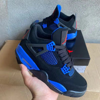 Mid Top Sneakers, Black Blue Colorway, Lace Up Design, Casual Gift for Sneaker Fans