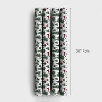 Rustic Country Christmas Gift Wrap, Red Barn Winter Forest Wrapping Paper, Snowy Cabin Farmhouse Wrapping Paper, Holiday Present Present Decor