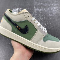 Low Top Sneakers, Black Green Gray Colorway, Lace Up Design, Casual Gift for Sneaker Fans