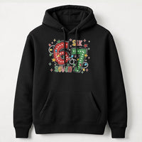 Festive Holiday Lights Christmas Hoodie, 67 Christmas Hoodie, Number 67 Christmas Hooded Sweatshirt, Retro Xmas Pullover, Birthday Present