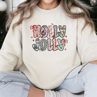 Preppy Christmas Sweatshirt, Holly Jolly Sweatshirt, Retro Holiday Sweatshirt, Adorable Christmas Crewneck, Winter Pullover, Xmas Present for Her