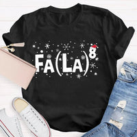 Humorous Holiday Math Graphic Shirt, Fa La La Equation Christmas Math Teacher T-Shirt, Retro Xmas Teacher Tee, Winter Math Lover Present Shirt