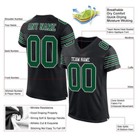 Custom Football Jersey - Black Grass Green-White Mesh Authentic