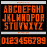 Custom Baseball Jersey - Black Orange-Black Authentic