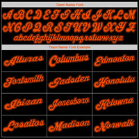 Custom Baseball Jersey - Black Orange-Black Authentic