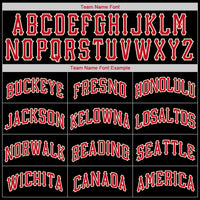 Custom Basketball Jersey - Black Red-Cream Round Neck Rib-Knit