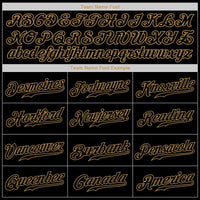 Custom Baseball Jersey - Black Black-Old Gold Authentic