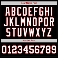 Custom Baseball Jersey - Black White-Red Authentic