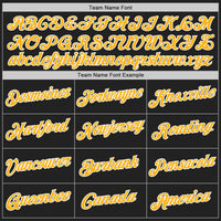Custom Baseball Jersey - Black Gold-White Authentic Two Tone