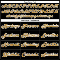 Custom Football Jersey - Black Old Gold-White Mesh Authentic Throwback