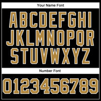 Custom Football Jersey - Black Old Gold-White Mesh Authentic Throwback