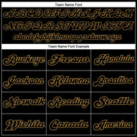 Custom Football Jersey - Black Black-Old Gold Mesh Authentic Throwback