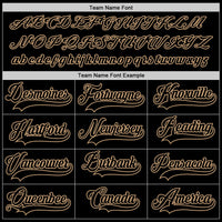 Custom Hockey Jersey - Black Black-Old Gold
