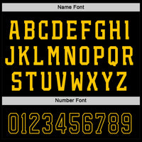 Custom Hockey Jersey - Black Black-Gold