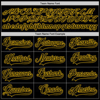 Custom Hockey Jersey - Black Black-Gold